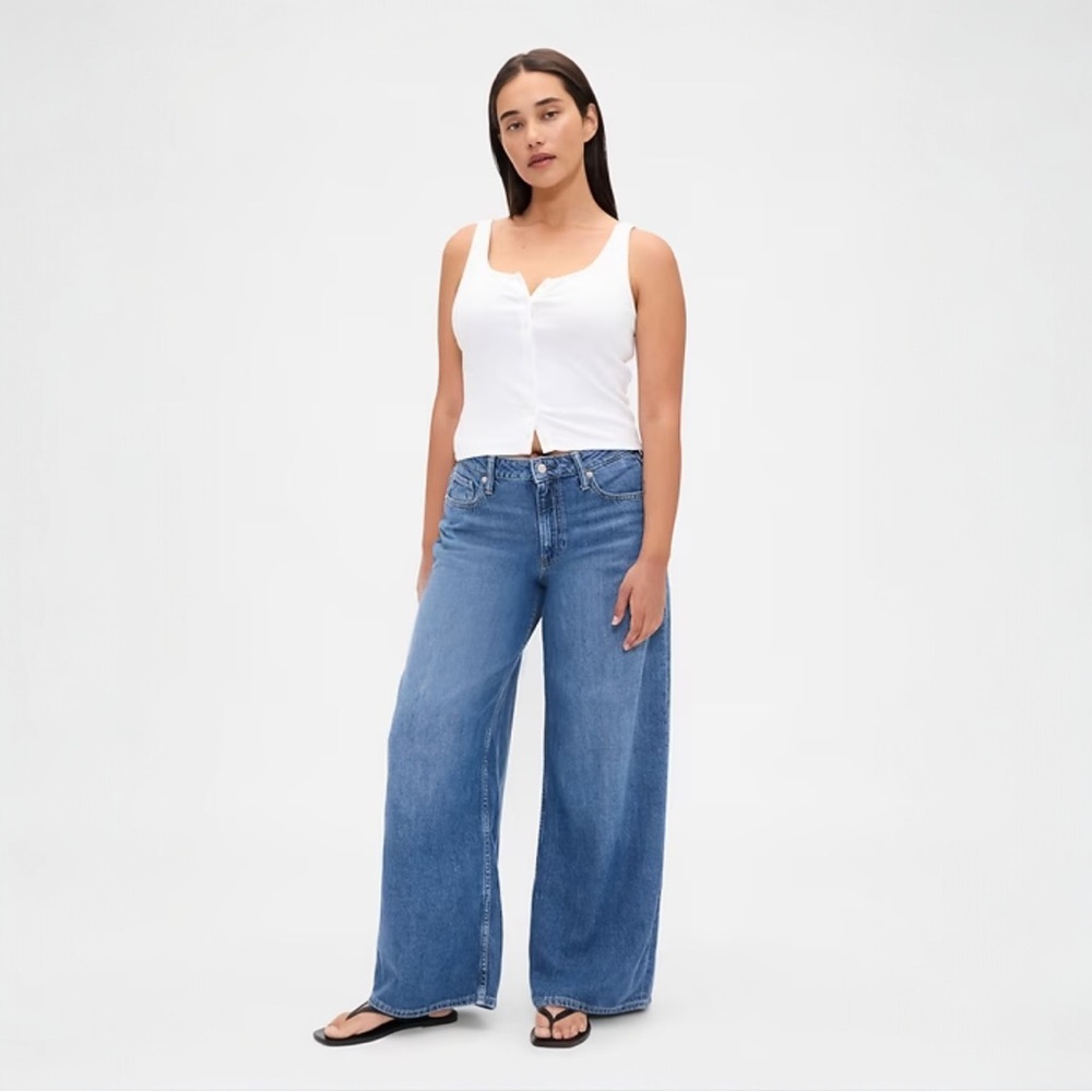 GAP Curvy Mid Rise UltraSoft Baggy Jeans NWOT 28/6R